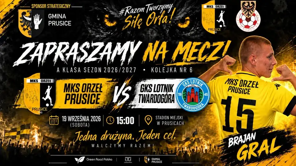 Orzeł Prusice wraca na własny stadion. W sobotę mecz z Lotnikiem Twardogóra