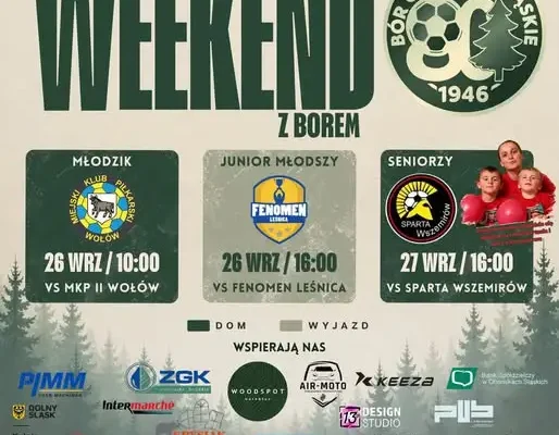Piłkarski weekend w Borze – mecze, atrakcje i zbiórka dla braci Wójcików