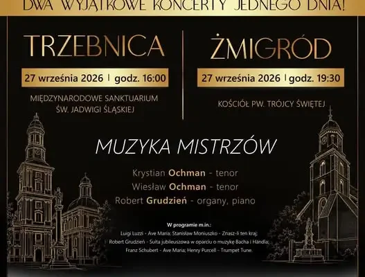 Koncert „Muzyka Mistrzów” w Trzebnicy zainauguruje XXIX Międzynarodowy Festiwal Muzyki Kameralnej i Organowej