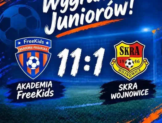 Juniorzy odnieśli efektowne zwycięstwo 11:1 nad Skrą Wojnowice