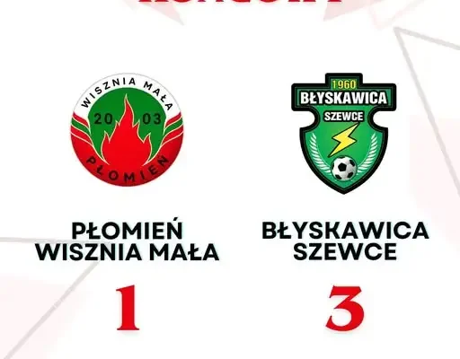 Płomień Wisznia Mała przegrywa derby z Błyskawicą Szewce 1:3