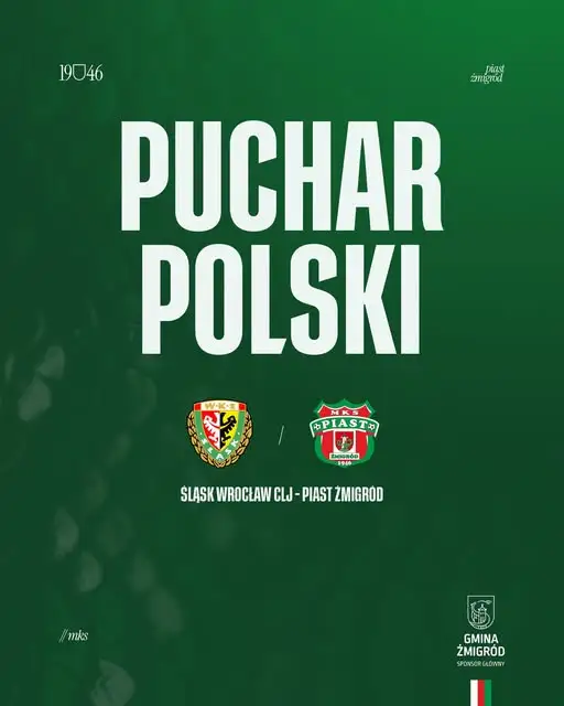 JAXAN Dolnośląski Puchar Polski: Piast Żmigród zagra ze Śląskiem Wrocław w 1/8 finału