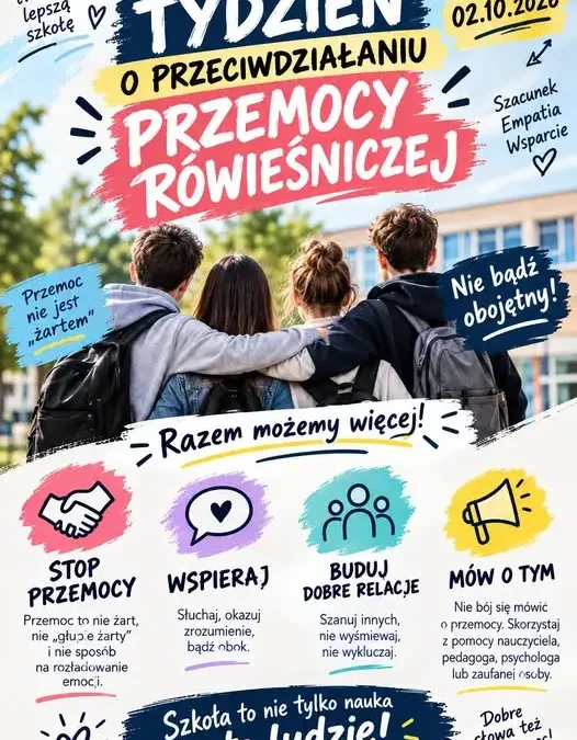 Tydzień Przeciwdziałania Przemocy Rówieśniczej w PZS nr 2 w Trzebnicy
