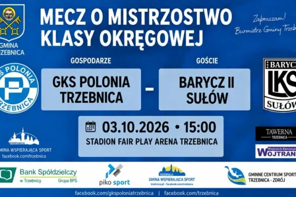 Polonia Trzebnica zagra z Baryczą II Sułów w klasie okręgowej