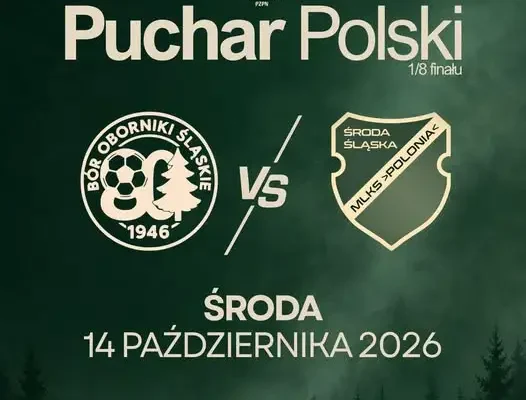 Okręgowy Puchar Polski: Bór Oborniki Śląskie zagra z Polonią Środa Śląska w 1/8 finału