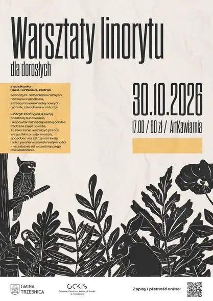 Warsztaty linorytu dla dorosłych w Trzebnicy – zapisy trwają