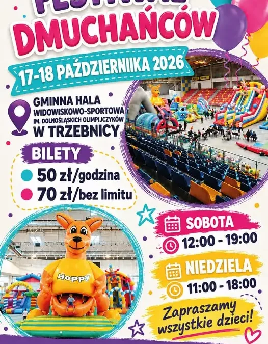 Happy Dmuchańce wracają do Trzebnicy – festiwal dmuchanych atrakcji już 17 i 18 października