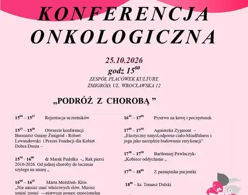Różowy październik w Żmigrodzie – konferencja onkologiczna już 25 października