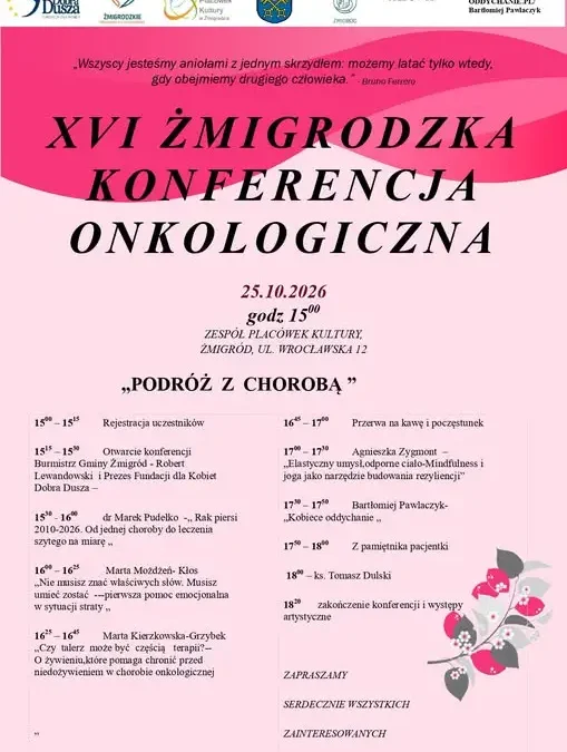 Różowy październik w Żmigrodzie – konferencja onkologiczna już 25 października