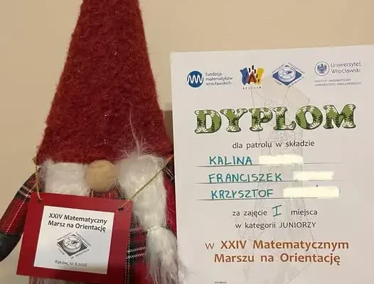Sukces uczniów z Trzebnicy na XXIV Matematycznym Marszu na Orientację w Rakowie