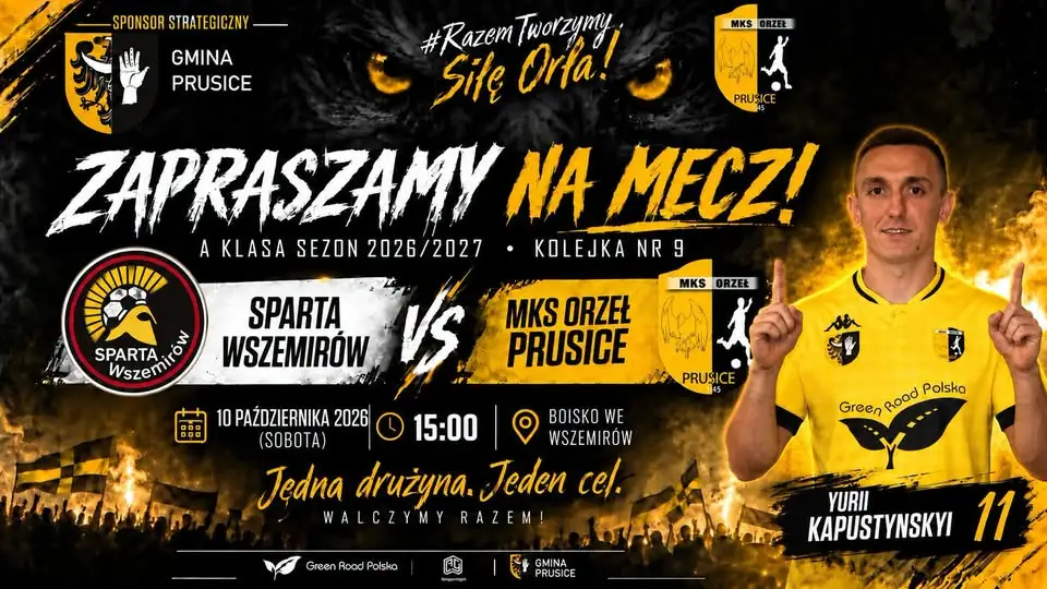 Derby Gminy Prusice: Sparta Wszemirów kontra MKS Orzeł Prusice