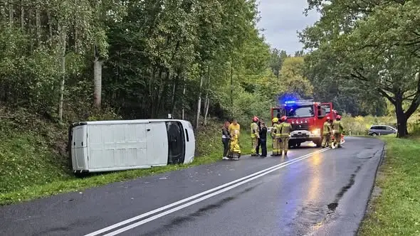 Wypadek komunikacyjny w Ludgierzowicach – akcja służb ratunkowych
