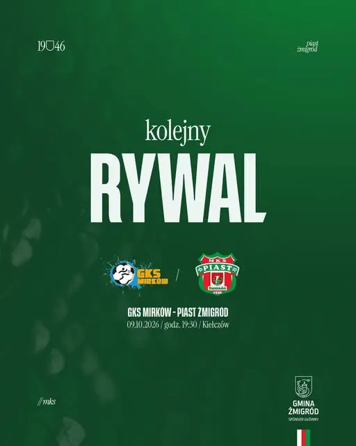 Piast Żmigród zagra w piątek z GKS Mirków w Kiełczowie