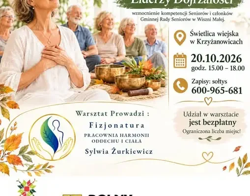 Bezpłatne warsztaty dobrostanu dla seniorów w Krzyżanowicach – 20 października