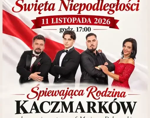 Koncert Niepodległościowy w Zawoni – Śpiewająca Rodzina Kaczmarków wystąpi 11 listopada
