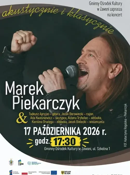 Zmiana godziny koncertu Marka Piekarczyka w Zawoni