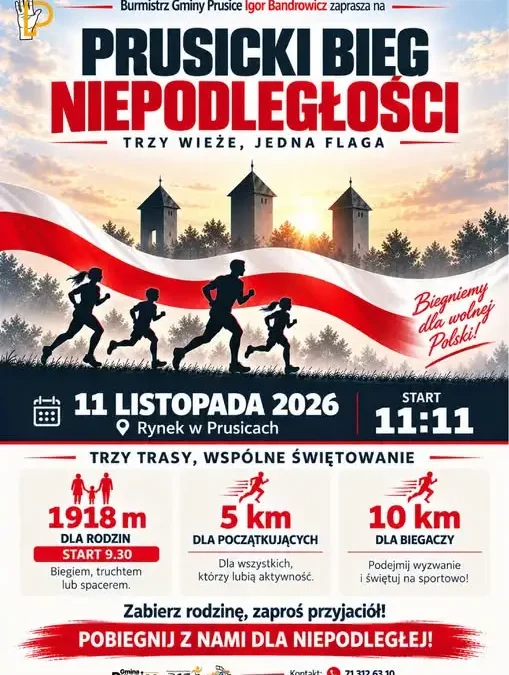 Prusice zapraszają na Bieg Niepodległości – zapisy już otwarte