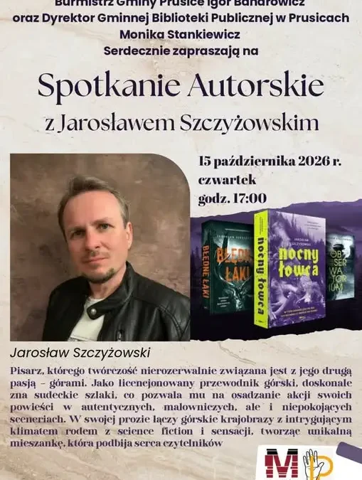 Jarosław Szczyżowski spotka się z czytelnikami w Prusicach