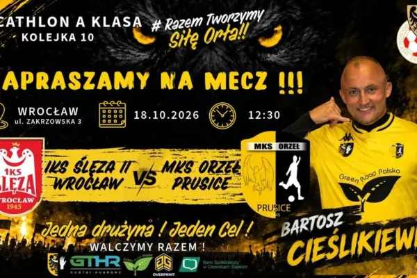 Orzeł Prusice zagra na wyjeździe ze Ślęzą II Wrocław w 10. kolejce A Klasy
