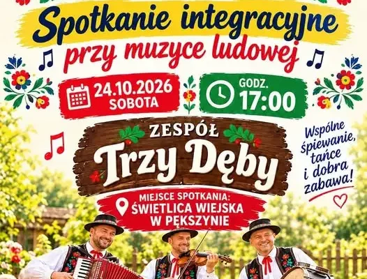Pększyn zaprasza seniorów na popołudnie z muzyką ludową