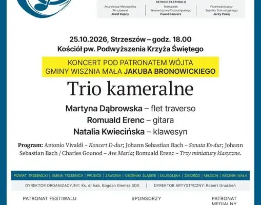 Strzeszów zaprasza na XXIX Międzynarodowy Festiwal Muzyki Kameralnej i Organowej