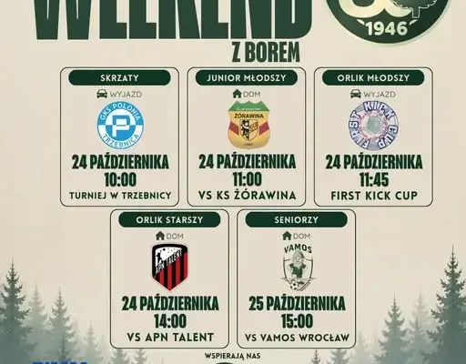 Piłkarski weekend w Borze Oborniki Śląskie – sprawdź harmonogram meczów