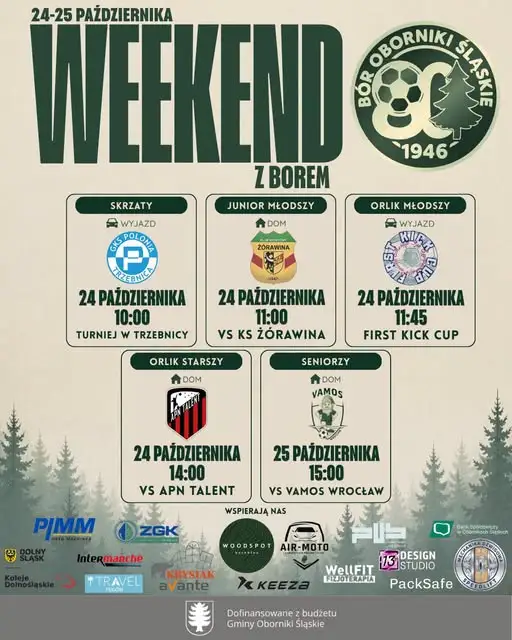 Piłkarski weekend w Borze Oborniki Śląskie – sprawdź harmonogram meczów