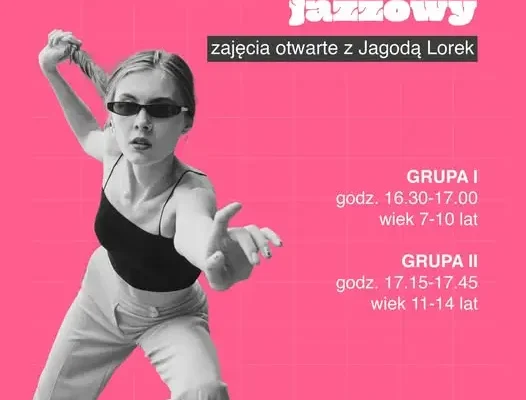Taniec jazzowy w Trzebnicy: otwarte zajęcia z mistrzynią świata Jagodą Lorek