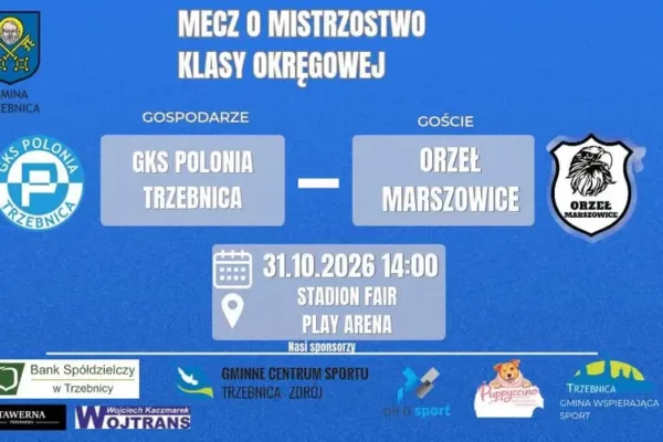 Polonia Trzebnica podejmie Orła Marszowice na Fair Play Arenie
